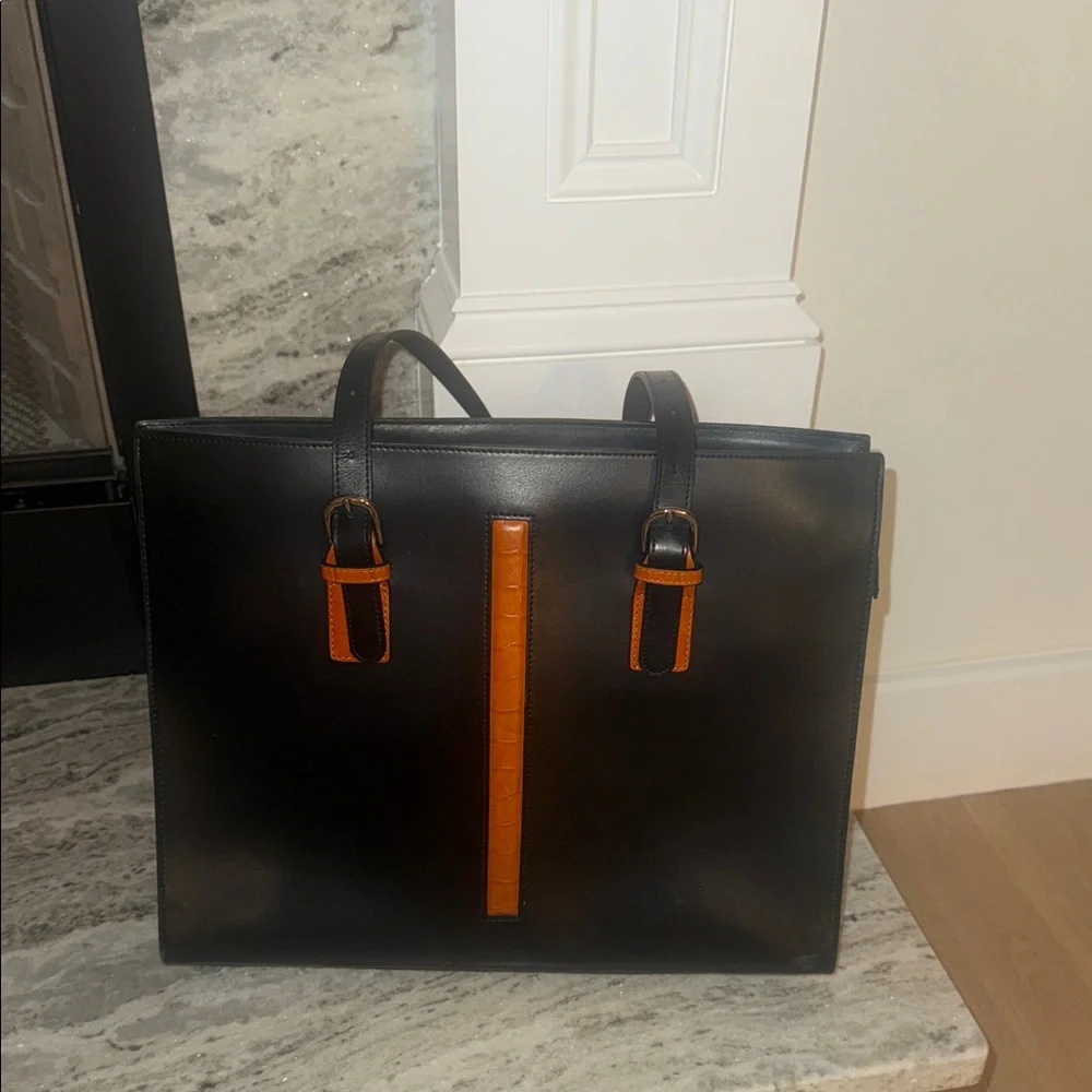 Sophisticated Black and Orange Bag